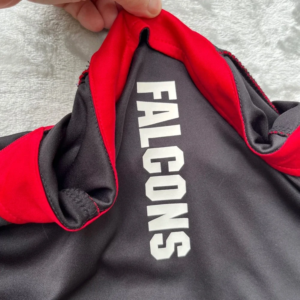NFL Atlanta Falcons Fanatics Pro Line Quarter Zip Pullover Black Red Mens Large